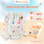 Khăn xô tắm sợi tre khăn lau đa năng cho trẻ 120x100cm IQKAO, chăn quấn đắp an toàn họa tiết xinh xắn đáng yêu
