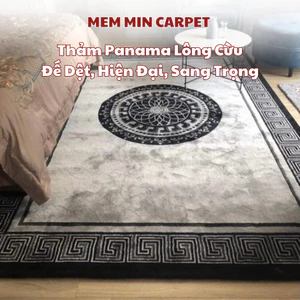 Thảm Panama Lông Cừu Cao Cấp - MemMinCarpet Họa tiết sang chảnh, làm cho căn nhà thêm trang trọng - THP50