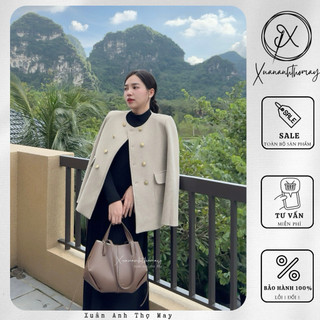 Áo khoác dạ cổ tròn túi ốp (66cm) - Xuananhthomay