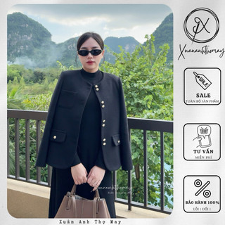 Áo khoác dạ hạt cúc đôi dáng ngắn (60cm) - Xuananhthomay