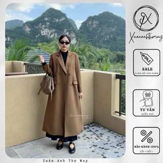Áo mangto da lộn dáng dài (123cm) - Xuananhthomay