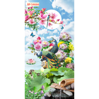 Tranh Công Phượng - Tranh Lụa KHỔ DỌC Làm Quà Tặng Phong Thủy Ý Nghĩa, Decor Nhà Cửa Đẹp Mắt