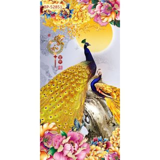 Tranh Công Phượng - Tranh Lụa KHỔ DỌC Làm Quà Tặng Phong Thủy Ý Nghĩa, Decor Nhà Cửa Đẹp Mắt
