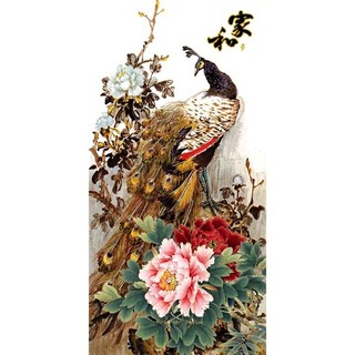 Tranh Công Phượng - Tranh Lụa KHỔ DỌC Làm Quà Tặng Phong Thủy Ý Nghĩa, Decor Nhà Cửa Đẹp Mắt