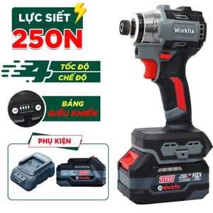 Máy Chuyên Vít WORKFIX WF-SD250MAX, Lực Siết 250Nm 4 tốc độ 4 chế độ thông minh
