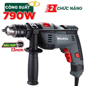 Máy khoan bê tông Điện Workix WF-ED790W 790W Máy khoan 3 chức năng có búa-100% lõi đồng không chổi than