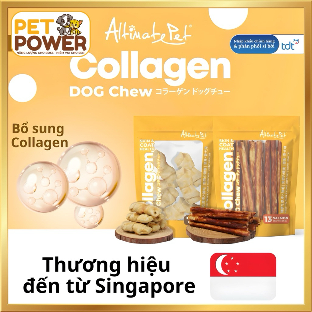Gặm Sạch Răng Collagen Altimate Pet 90g – Thanh Nhai Cho Chó Dễ Tiêu, Thơm Miệng, Bổ Sung Dinh Dưỡng [Nhiều Vị]