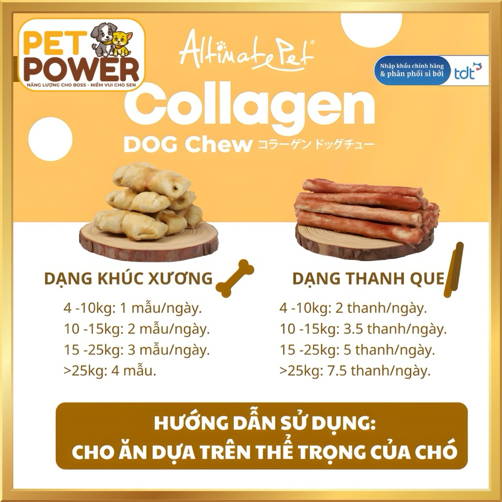 Gặm Sạch Răng Collagen Altimate Pet 90g – Thanh Nhai Cho Chó Dễ Tiêu, Thơm Miệng, Bổ Sung Dinh Dưỡng [Nhiều Vị]
