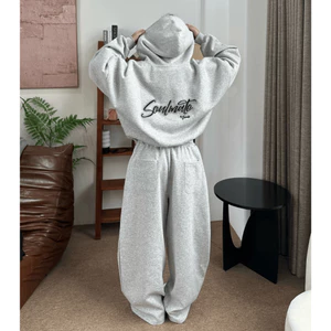 Set Bộ Nỉ Áo Hoodie Zip Soulmate GUPO Form Boxy Quần Dài Form Rộng Unisex Local Brand