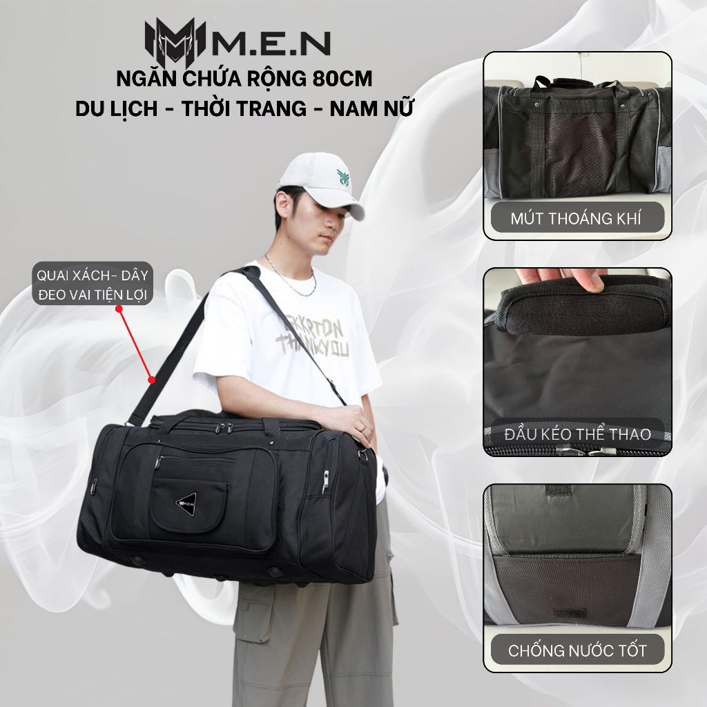 Túi trống du lịch phong cách M.E.N DAMENT thích hợp mọi độ tuổi [CHUẨN MẪU]