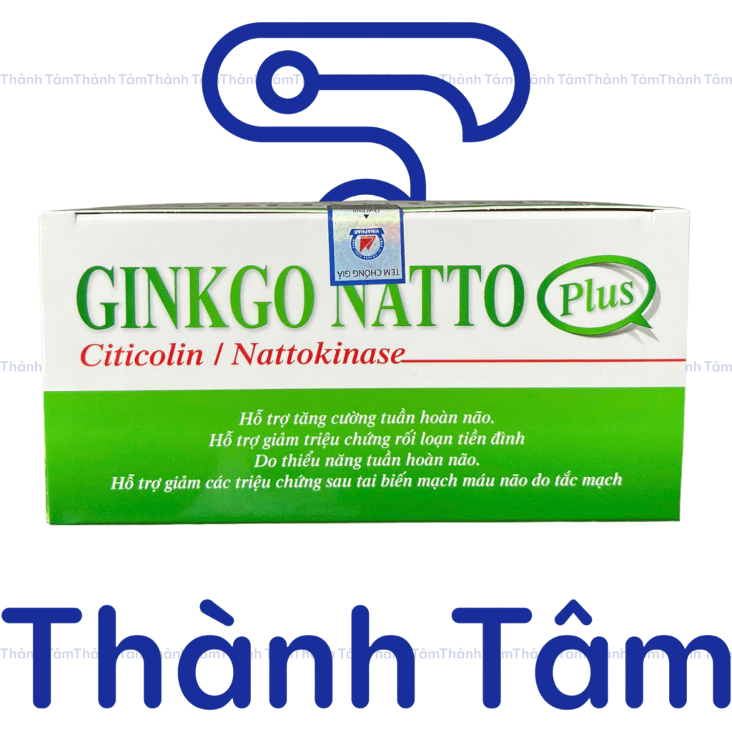 (Vàng) Viên uống GINKGO NATTO PLUS 125mg giúp tăng cường trí nhớ - Hộp 100 Viên