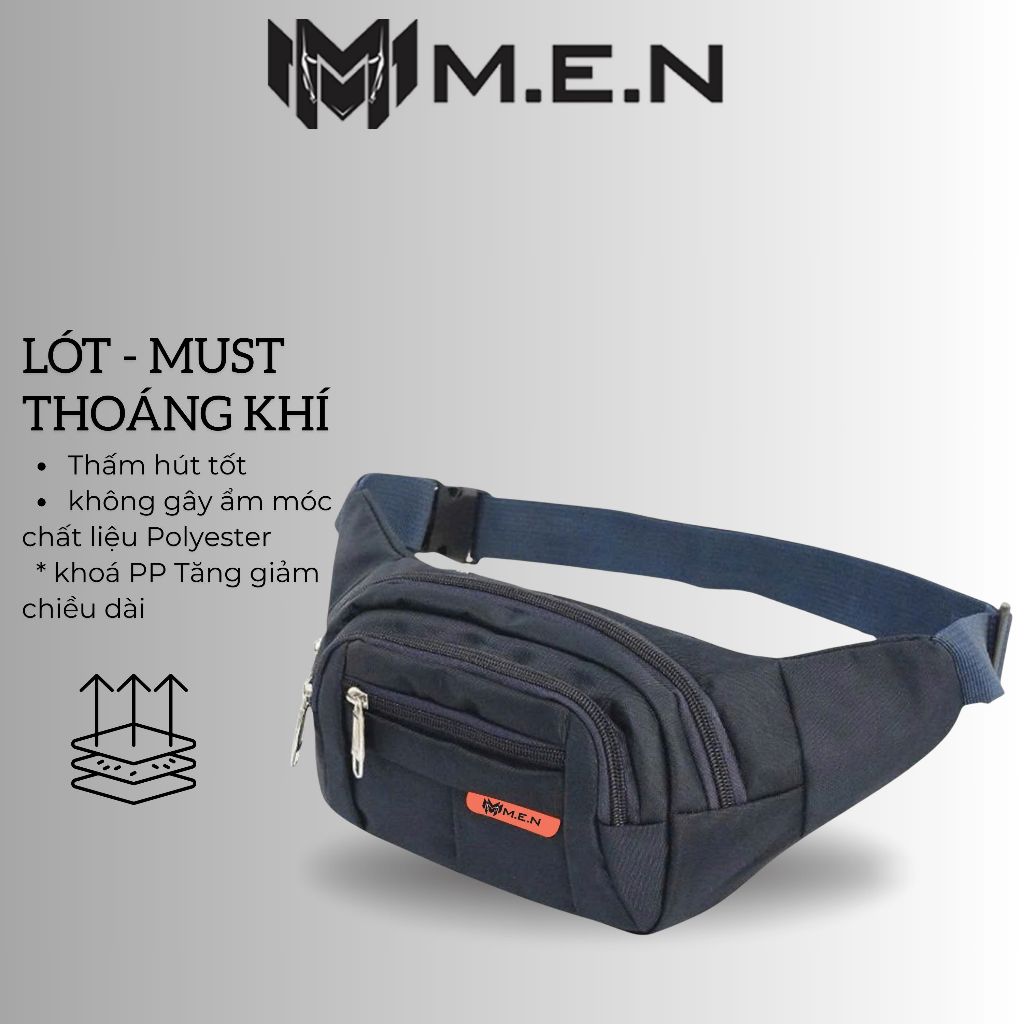 Túi đeo chéo 30cm thiếu niên 4 ngăn M.E.N không phai nắng theo thời gian [GIÁ CẠNH TRANH]
