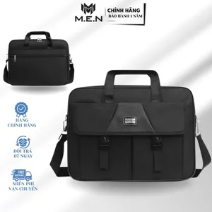 Cặp 3-5Kg Case trung tâm- 4 kiểu góc tròn công sở laptop đeo chéo vải dày dặn thuận tiện M.E.N [CHÍNH HÃNG]