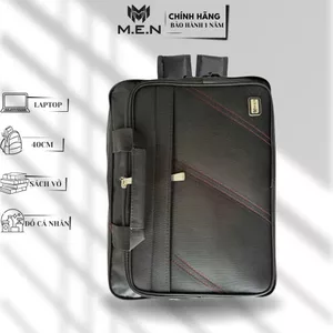 Cặp công sở PVC học viên trang bị hiện đại ddenn 3 chỉ xéo đa chức năng M.E.N vải chống xướt [GIÁ TỐT]