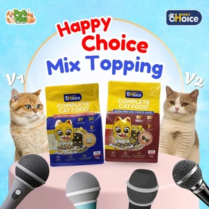 Thức ăn mèo Happy choice siêu topping.