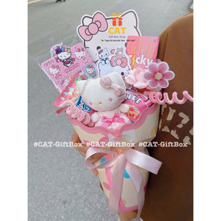 🌸 Bó Quà Hello Kitty – Quà Tặng Dễ Thương Cho Bé Gái / Sinh Nhật / 20-10 🌸, Quà tặng bó hoa nhỏ xinh, gấu hello kitty