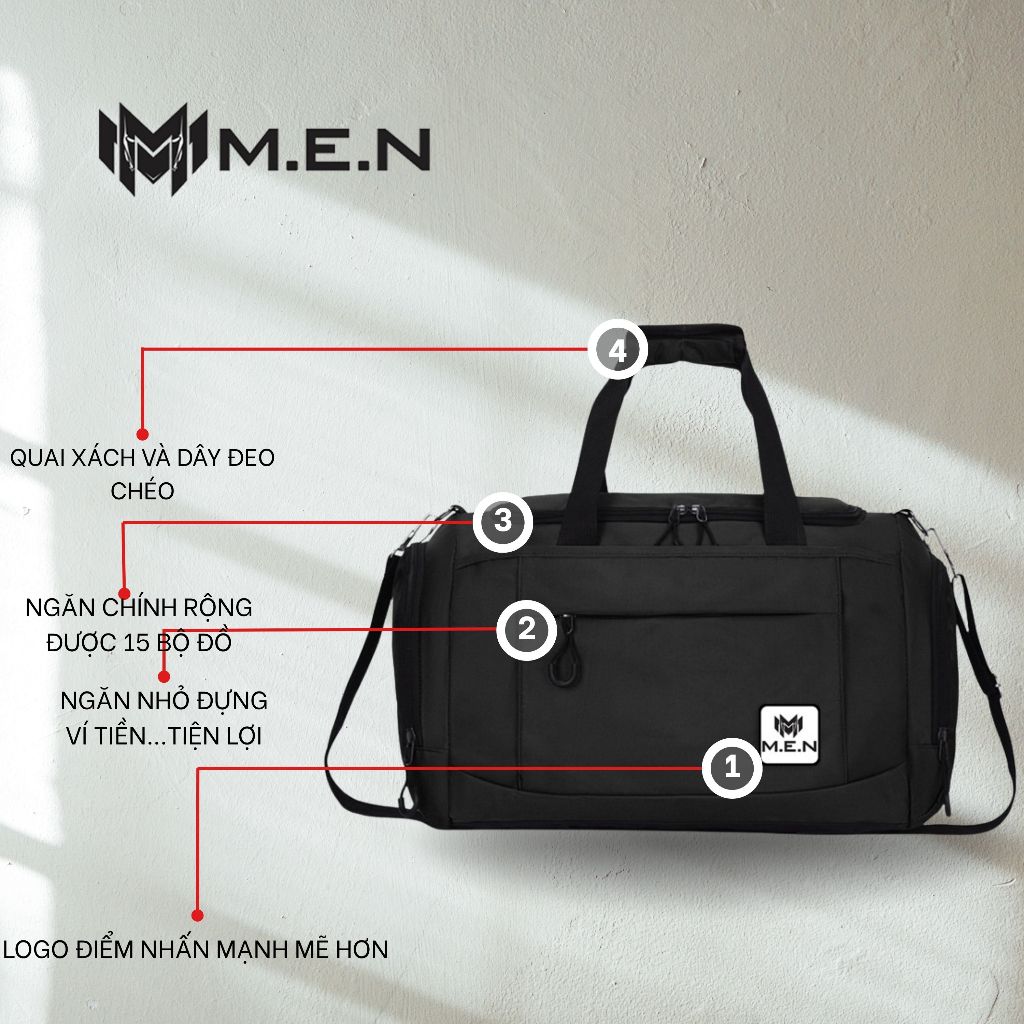 Túi trống du lịch chống thấm nước M.E.N DRUMB 3 màu DGH8 [Có sẵn]