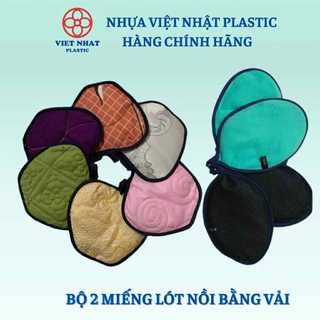 Lót tay nhấc xoong nồi chịu nhiệt xinh xắn, Set 2 miếng vải lót tay chống nóng nhà bếp