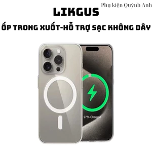 Ốp Trong Cứng Likgus Chống Ố Vàng Có Sạc Không Dây Dành Cho 11-17promax ( Tặng Kèm Kính Cường Lực )