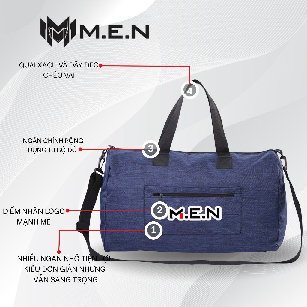 Túi vải bền chắc chắn xách đi xa tiện lợi Book*Moza sang trọng đa năng M.E.N [SIÊU HOT TREND]