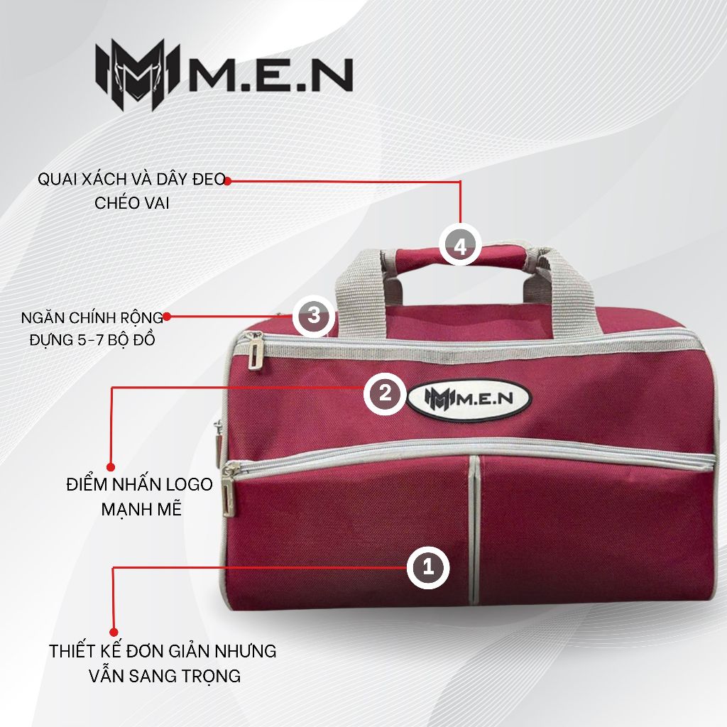Túi trống Sport 5-7 bộ đồ thời thượng chống nước thấm M.E.N/CUKEN*C9 [CHUẨN NEW- SIÊU CHẤT LƯỢNG]