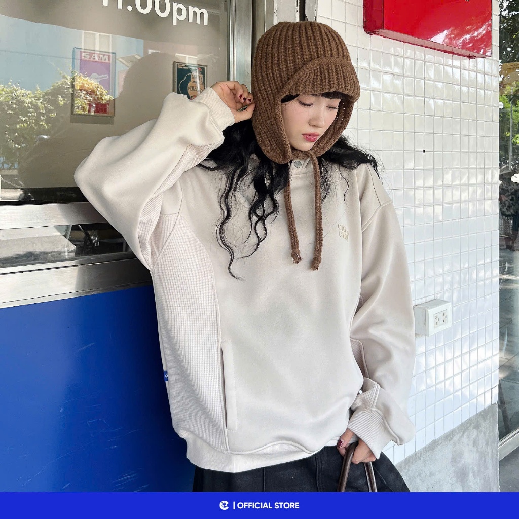 Áo hoodie nỉ nhung mùa đông nam nữ Local Brand Chính Hãng City Cycle Áo hoodie Simple Block