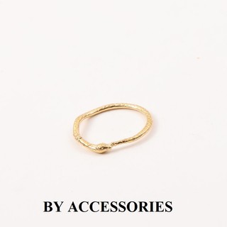 Nhẫn nữ titan tạo hình rắn mỏng quấn vòng mạ vàng 18K không gỉ WR2515 BY ACCESSORIES