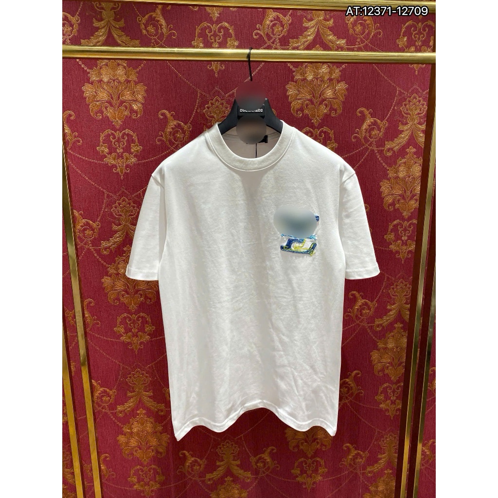 ÁO thun nam cổ tròn họa tiết thêu tay ngắn phong cách trẻ trung chuẩn from