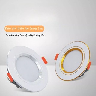 Đèn Led Âm Trần Đế Đúc 7W 9W 12W NGUỒN RỜI Phi 90-110, Đèn Downlight Âm Trần Ánh sáng trắng/ 3 màu