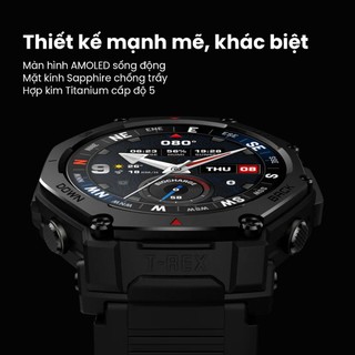 Đồng hồ thông minh Amazfit T-Rex 3 Pro | 48mm / 44mm | Viền Titanium Cấp Độ 5 | Bản Đồ Offline | GPS Chính Xác - BH 12th