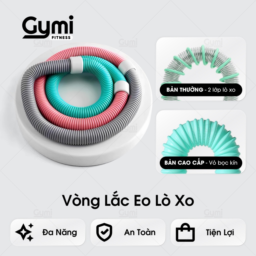 Vòng Lắc Eo Lò Xo Nâng Cấp Gập Gọn Cho Nữ 1.5kg - Lắc Êm, Không Rơi, Đàn Hồi Tốt, Cực Dễ Dùng - VongLacEo