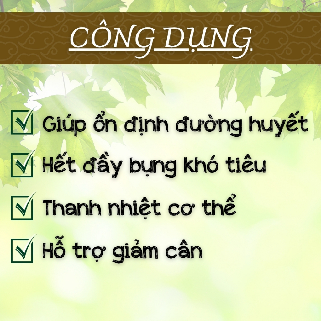 HÒA BÌNH ORGANIC - Trà Túi Lọc Nụ Vối - Ổn định đường huyết, thanh nhiệt, Giảm cân - Bịch 50 lọc