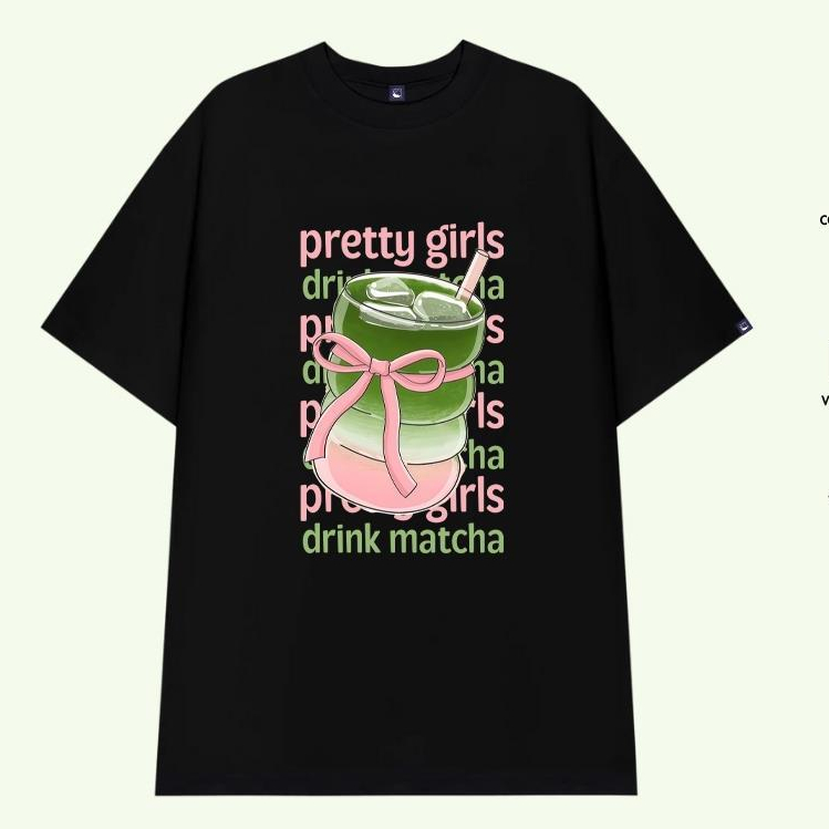 Áo Thun Unisex Form Rộng Tay Lỡ Cho Fan Matcha, Áo Phông Oversize Nam Nữ Cotton Đi Học Đi Chơi ut | BigBuy360 - bigbuy360.vn
