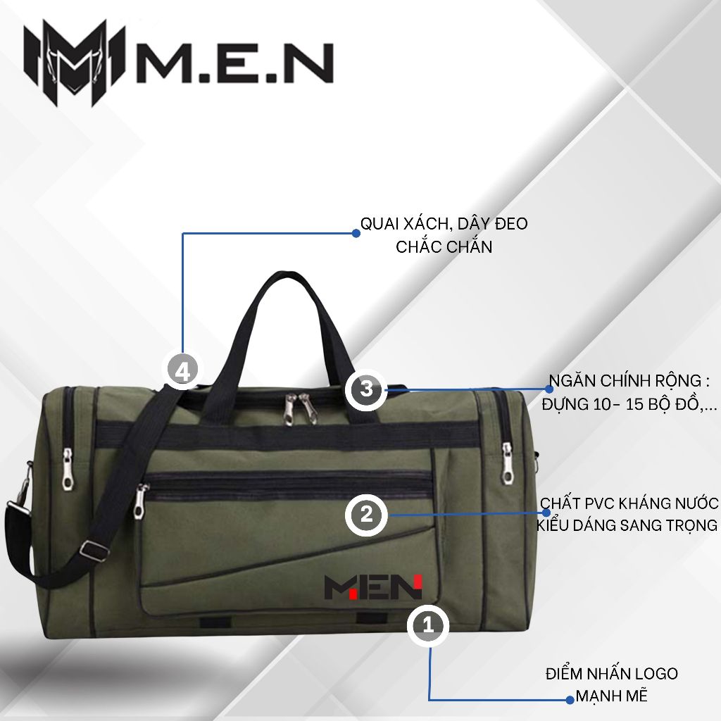Túi trống du lịch 44cm 82cm Beslin M.E.N siêu rộng [NEW]