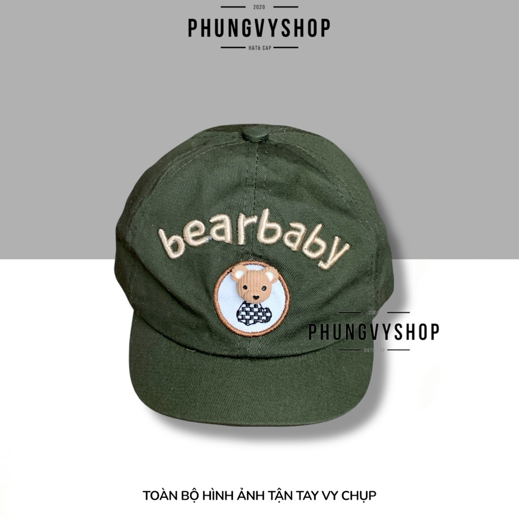 (SALE) Bé 1-2 TUỔI/ Mũ nón lưỡi trai trẻ em gái trai phungvyshop- / Kết nhí GẤU BEARCAROTRANGDEN /