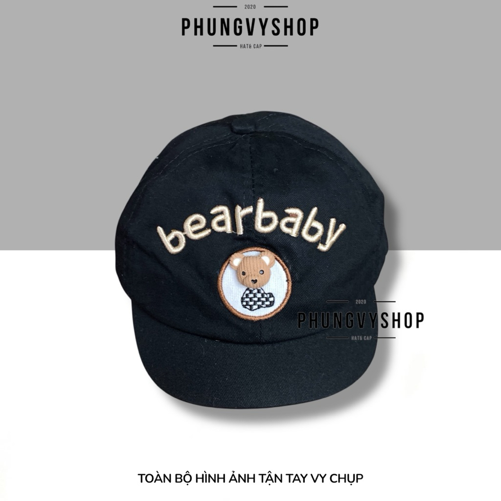 (SALE) Bé 1-2 TUỔI/ Mũ nón lưỡi trai trẻ em gái trai phungvyshop- / Kết nhí GẤU BEARCAROTRANGDEN /