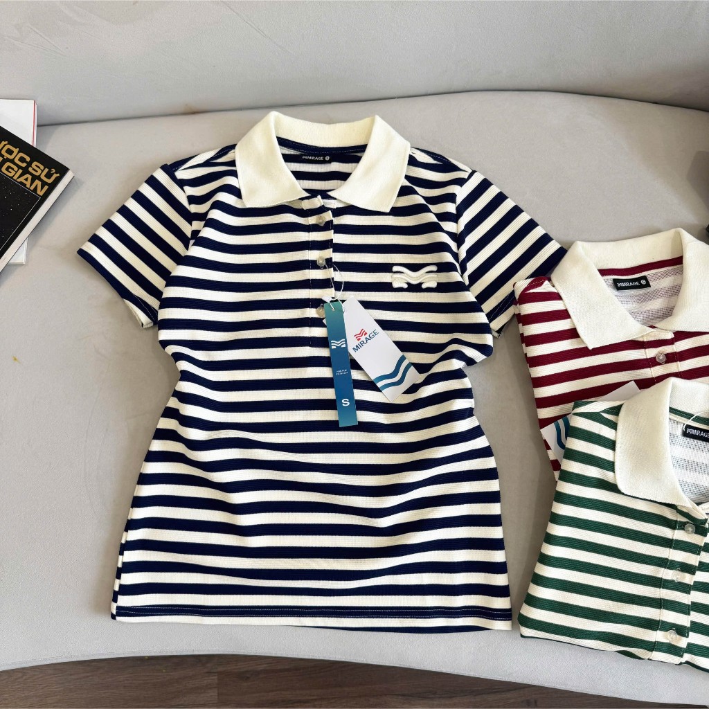 Áo Polo Mirage Sọc Màu Thanh Lịch, Bắt Mắt Local Brand Chất Cotton Mềm Mịn.