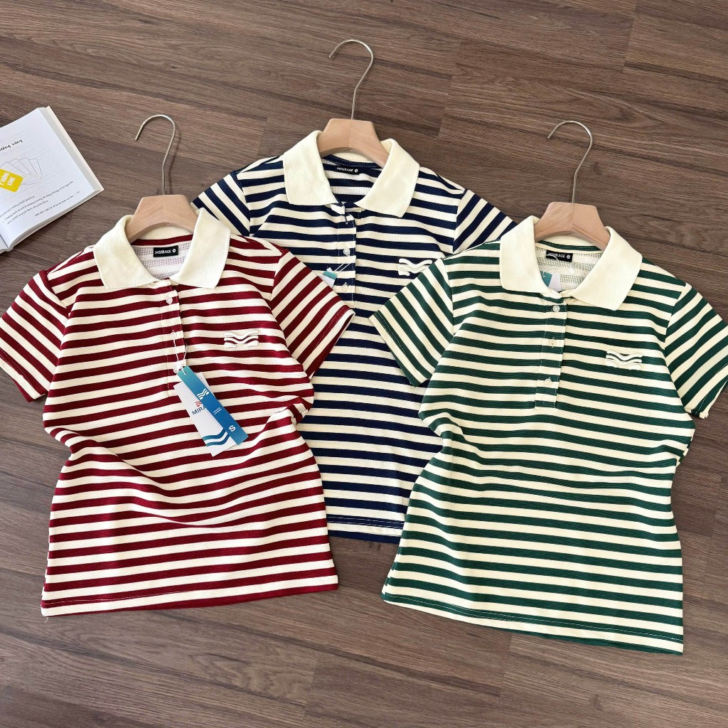 Áo Polo Mirage Sọc Màu Thanh Lịch, Bắt Mắt Local Brand Chất Cotton Mềm Mịn.