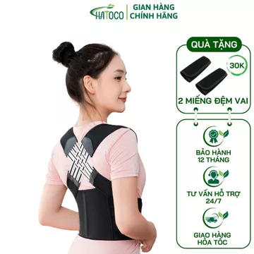 Đai Lưng Chống Gù Hatoco Cải Thiện Vóc Dáng, Dây Đai Lưng Chống Gù Chất Liệu Co Giãn, Thoáng Khí