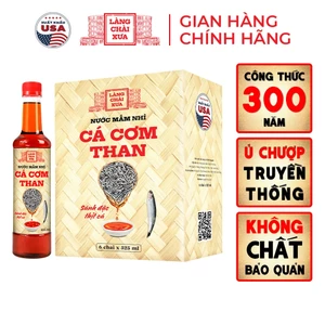 Nước mắm nhỉ Cá Cơm Than truyền thống Làng Chài Xưa 525ml Đặc Biệt Thanh Dịu An toàn Tiết Kiệm
