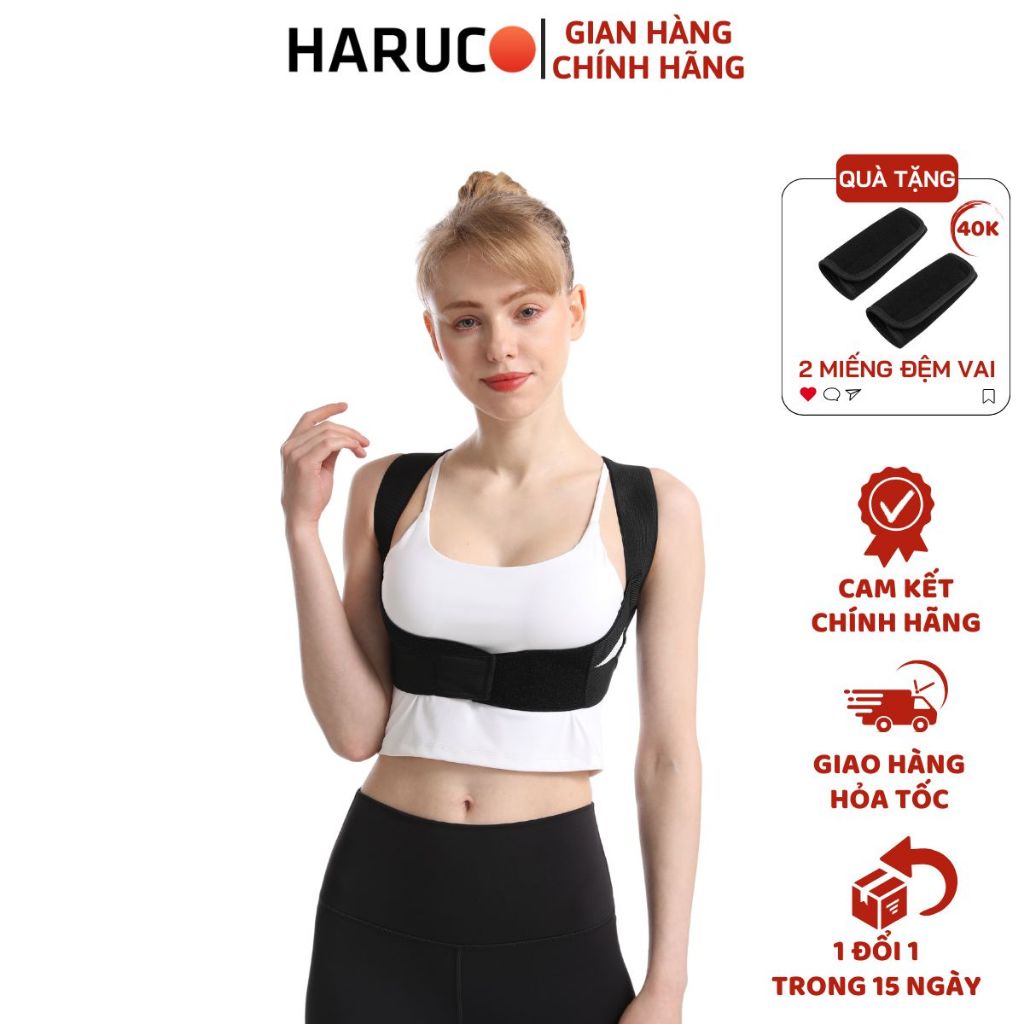 Đai Chống Gù Lưng Haruco Cải thiện Vóc Dáng, Đai Bảo Vệ Vòng 1 Hỗ Trợ Tập Luyện Thể Thao