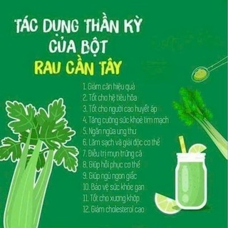 500gr Bột Cần Tây Sấy Lạnh Nguyên Chất Giúp Giảm Cân, Đẹp Da, Đẹp Dáng.Hạn sử dụng 12tháng