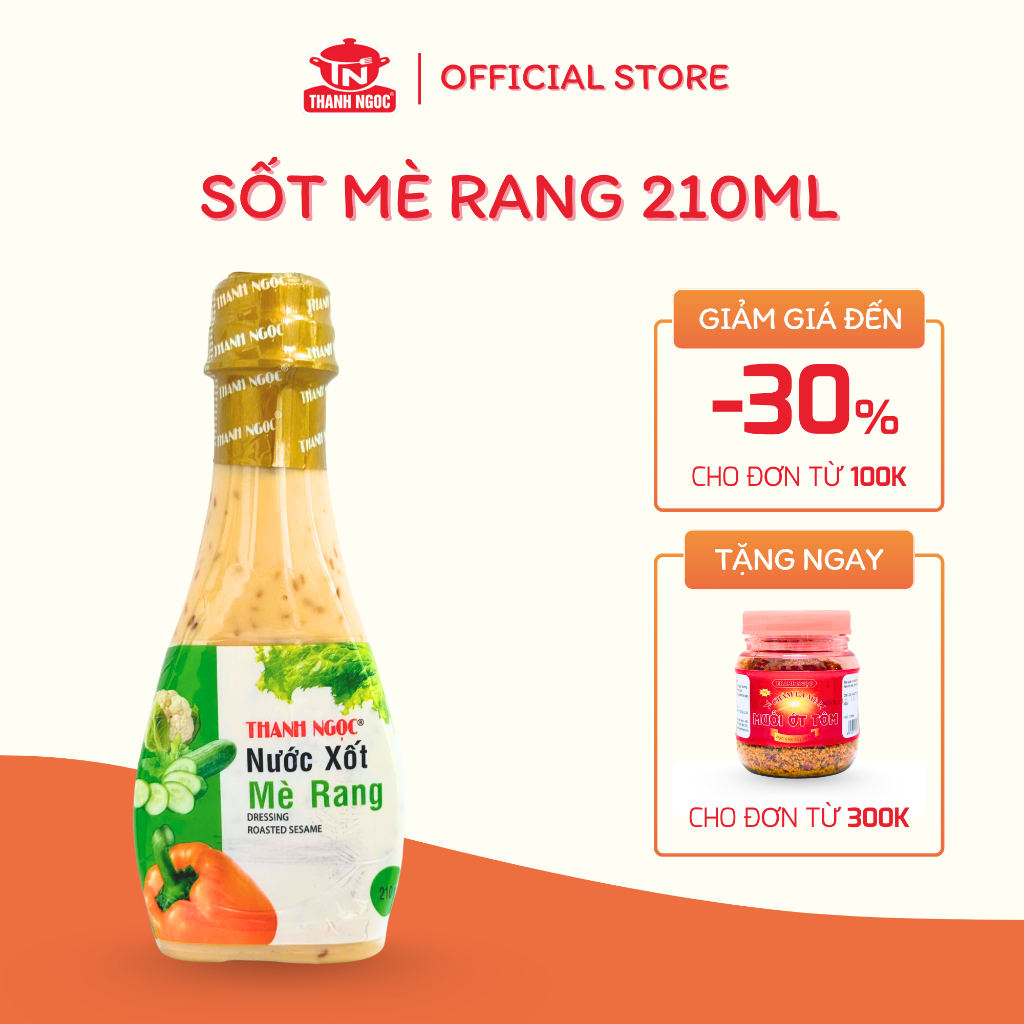 Sốt mè rang Thanh Ngọc hương vị đậm đà dùng cho salad, hoa quả 210ml ...