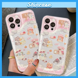 Ốp Lưng iPhone Mèo Tắm Viền Thẳng Chống Sốc, Bảo Vệ Camera - iP 7/8/X/XS/11/12/13/14/15/16/17/Plus/Pro/Max/Air