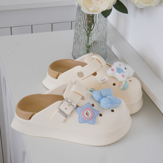 Dép sục nữ đế cao 5cm Mita kèm charm Cún xanh SR V2 kiểu sandal dễ thương năng động CS-212