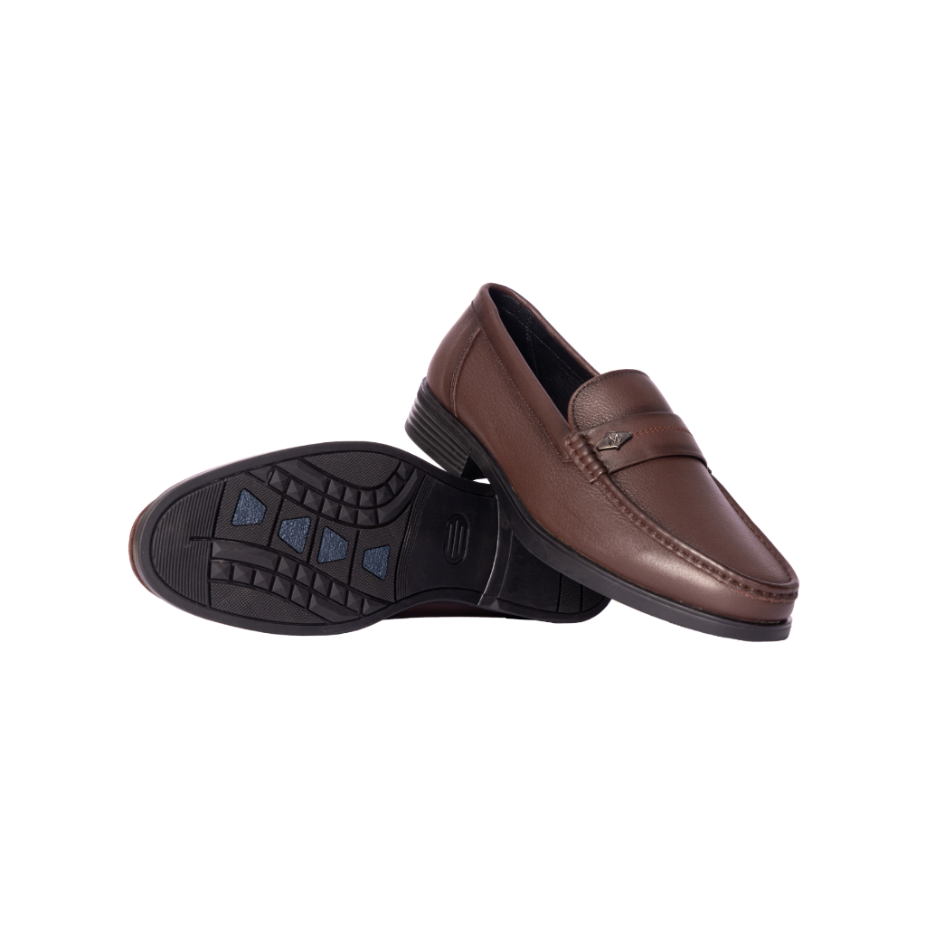 Giày da nam cao cấp MASCULINE GSP504 – Giày lười nam da bò thật mặt da hạt, phom công sở sang trọng