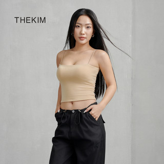 THEKIM Áo croptop 2 dây ( mút ngực tháo rời ) cao cấp , áo hai dây sợi bún 100% cotton có đệm mút  A107