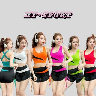 Bộ đùi rút dây phối màu HT01 siêu tôn dáng ,chất thun poly co giãn thoải mái hàng VNXK