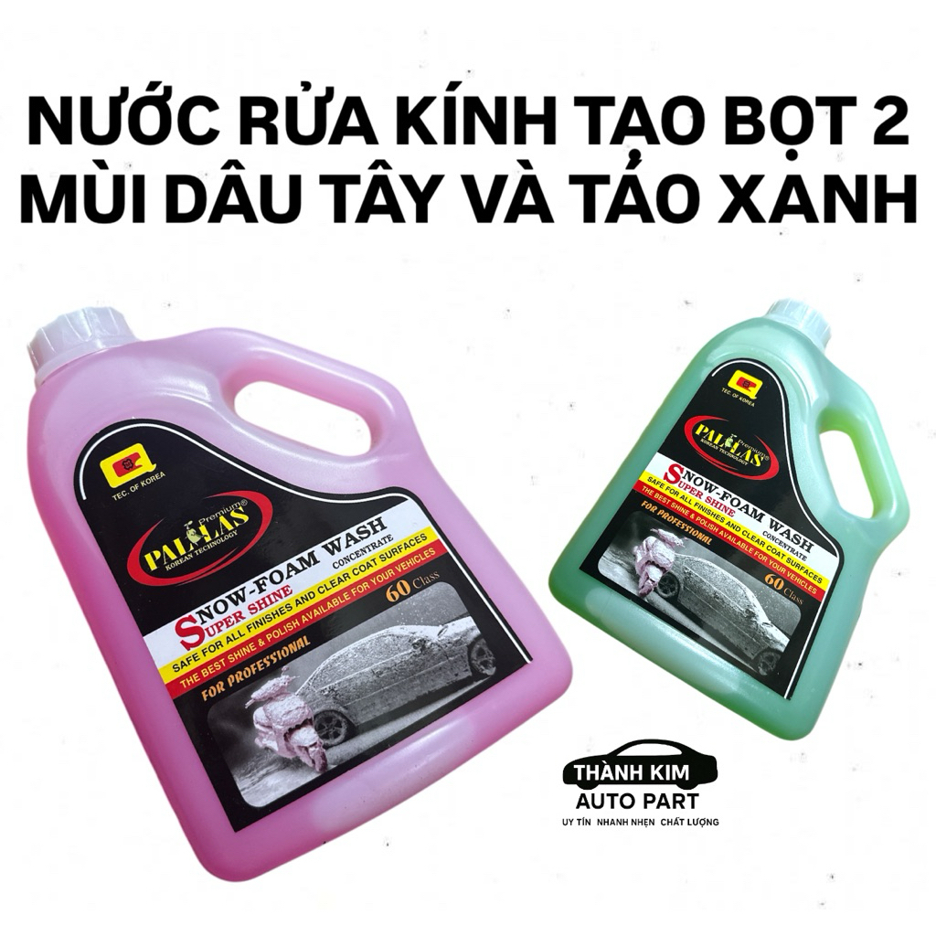 NƯỚC RỬA XE TẠO BỌT TUYẾT 3 MÙI DÂU, TÁO XANH HÃNG PALLAS