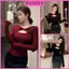 Áo Thun Dài Tay Khoét Ngực Ôm Dáng RANSHI Sexy Quyến Rũ tôn V1 Chất Cotton Mềm Mát - RA344
